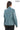 Hazel -Teal Stand Collar Genuine Leather Jacket