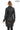 SCARLET Asymmetric ZIP Black Genuine Lambskin Leather Trench Black