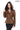 JAEEN Brown Genuine Lambskin Leather Jacket with Detachable Hood