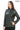 Verona Genuine Leather Khaki Asymmetric Biker Jacket with Quilted Panel Details