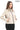 ELara Women’s Beige Genuine Leather Jacket