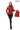 JAEEN Red Genuine Lambskin Leather Jacket with Detachable Hood