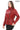 JAEEN Red Genuine Lambskin Leather Jacket with Detachable Hood