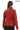 JAEEN Red Genuine Lambskin Leather Jacket with Detachable Hood