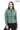 LEMA Genuine Lambskin Brown Leather Jacket Mint Green