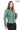 LEMA Genuine Lambskin Brown Leather Jacket Mint Green