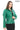 ELara Women’s Green Genuine Leather Jacket