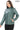 SADERNES Turquoise Women’s Genuine Lamb Leather Jacket with Stand Collar