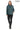 Varelle Noir Women’s Blue Genuine Lamb Leather Jacket with Stand Collar and Zipper Sleeve Details