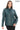Varelle Noir Women’s Blue Genuine Lamb Leather Jacket with Stand Collar and Zipper Sleeve Details