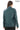 Varelle Noir Women’s Blue Genuine Lamb Leather Jacket with Stand Collar and Zipper Sleeve Details
