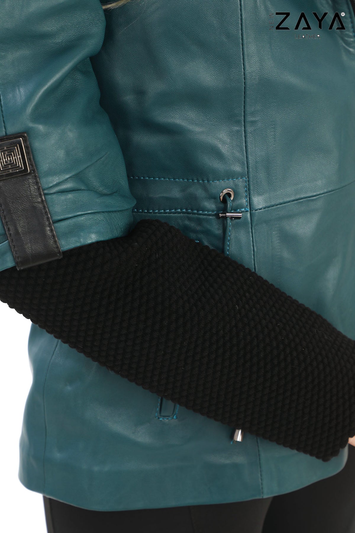 Chloegt Petrol Blue Hooded Jacket