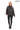 Varelle Noir Women’s Black Genuine Lamb Leather Jacket with Stand Collar and Zipper Sleeve Details