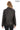 Varelle Noir Women’s Black Genuine Lamb Leather Jacket with Stand Collar and Zipper Sleeve Details