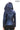 JAEEN Metallic Blue Genuine Lambskin Leather Jacket with Detachable Hood