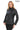 Verona Genuine Leather Black Asymmetric Biker Jacket with Quilted Panel Details
