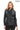 Verona Genuine Leather Black Asymmetric Biker Jacket with Quilted Panel Details