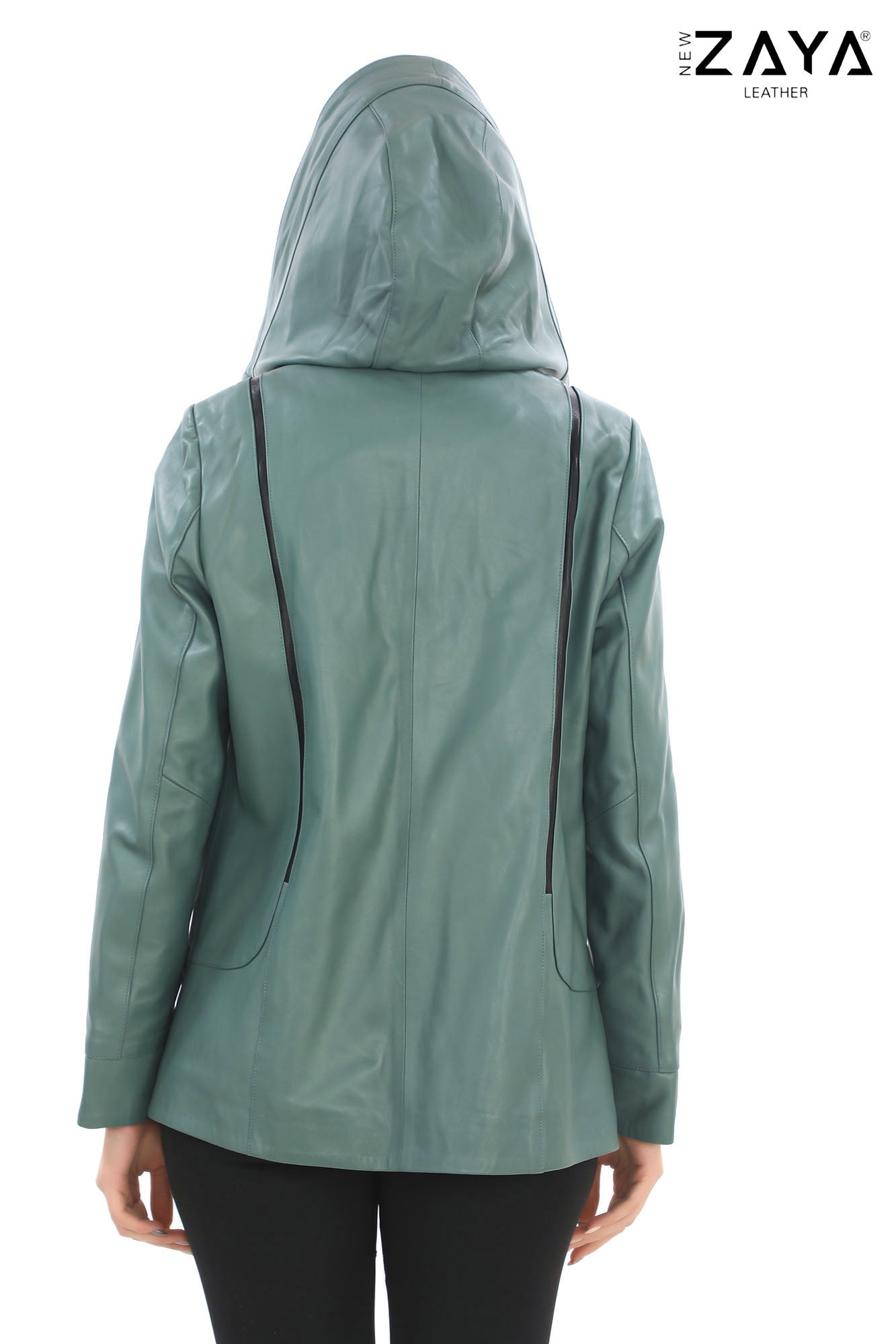 Taylor Mint Green Genuine Lambskin Leather Jacket