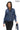 JAEEN Blue Genuine Lambskin Leather Jacket with Detachable Hood