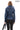 JAEEN Blue Genuine Lambskin Leather Jacket with Detachable Hood