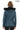 ELIVE COBALT BLUE Fur Hooded Leather Jacket