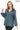 Udine Genuine Lambskin Petrol Blue Leather Jacket with Snap Button Pockets