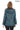 Udine Genuine Lambskin Petrol Blue Leather Jacket with Snap Button Pockets
