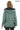 Udine Genuine Lambskin Mint Green Leather Jacket with Snap Button Pockets
