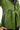Venza Genuine Lambskin Green Hooded Leather Jacket with Contrast Asymmetric Stripes