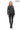 CLAR Black Asymmetrical Genuine Lambskin Leather Jacket with Snap Button Detail
