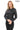 CLAR Black Asymmetrical Genuine Lambskin Leather Jacket with Snap Button Detail