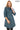 Calyra Genuine Lambskin Turquoise Leather Trench with Ruched Collar and Sculpted Waist