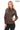 SADERNES Brown Women’s Genuine Lamb Leather Jacket with Stand Collar