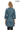 Calyra Genuine Lambskin Turquoise Leather Trench with Ruched Collar and Sculpted Waist