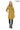 Calyra Genuine Lambskin Oil Green Leather Trench with Ruched Collar and Sculpted Waist