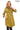 Calyra Genuine Lambskin Oil Green Leather Trench with Ruched Collar and Sculpted Waist