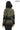 Aurevine Women’s Khaki Genuine Leather Jacket with Knit Shawl Collar and Suede Contrast Panels