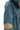 Siena Genuine Leather Blue Hooded Belted Jacket with Checked Pattern Lining