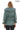 Siena Genuine Leather Mint Green Hooded Belted Jacket with Checked Pattern Lining
