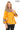 Siena Genuine Leather Yellow Hooded Belted Jacket with Checked Pattern Lining