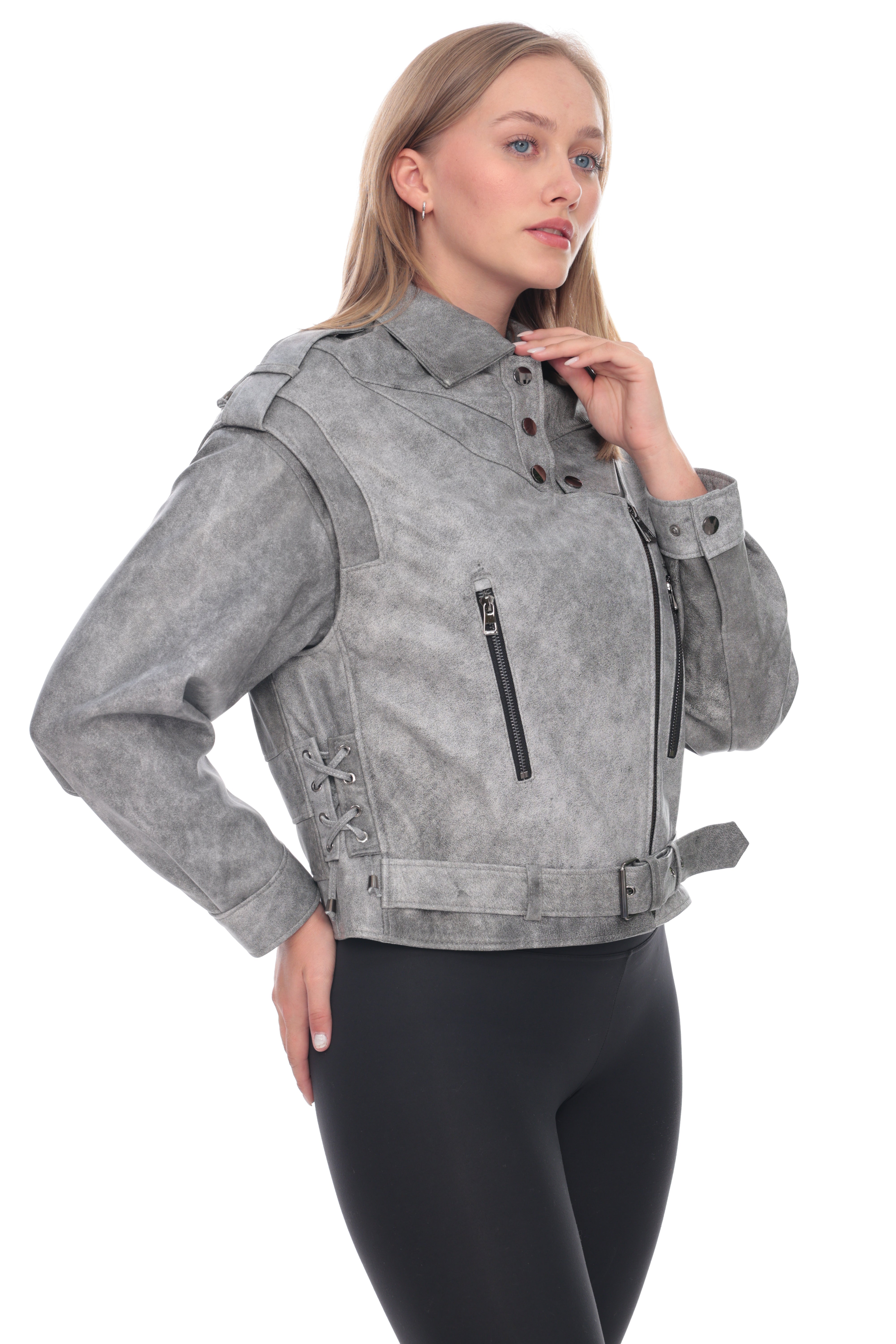 Women’s Genuine Leather Biker Jacket