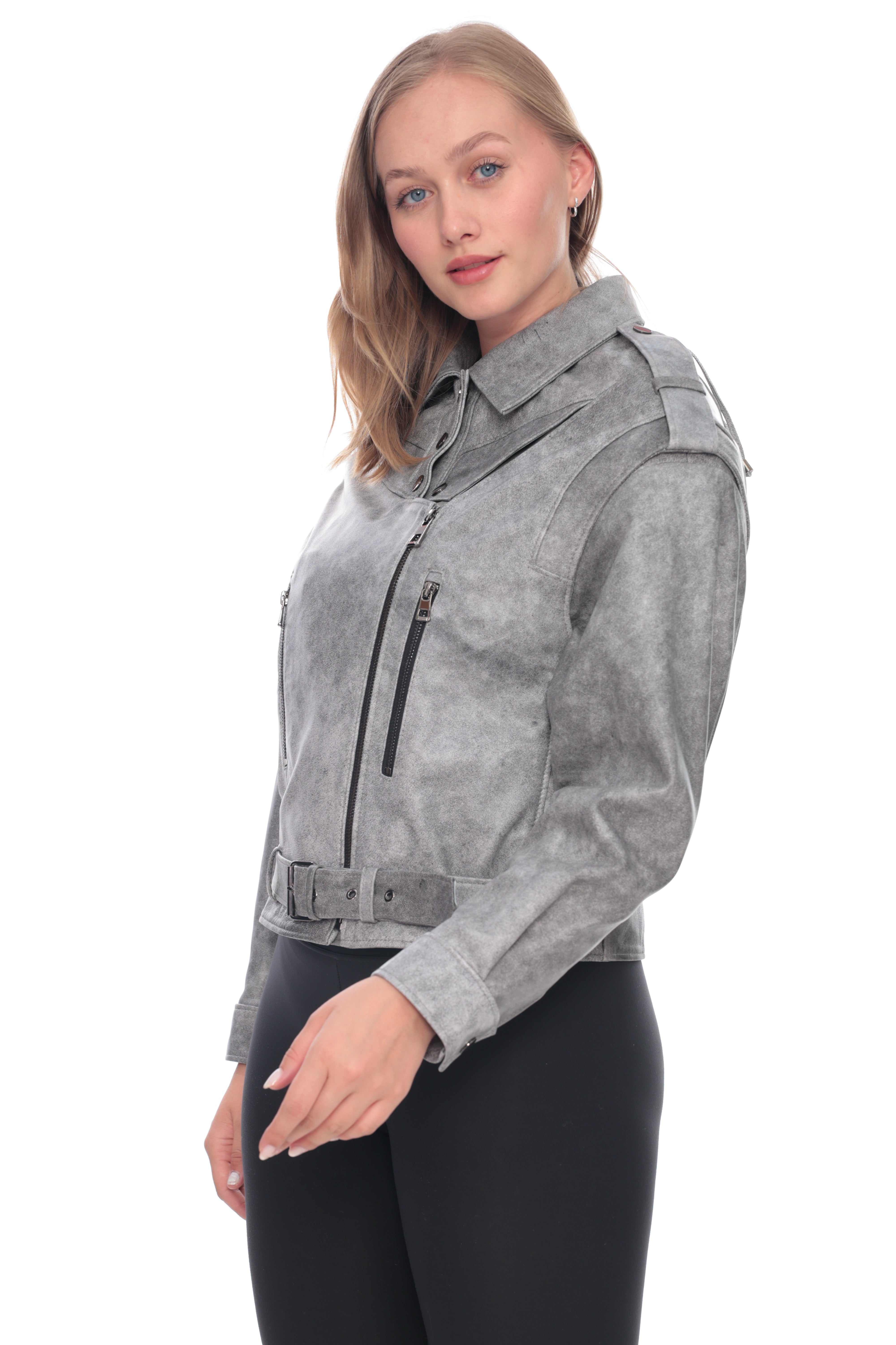 Women’s Genuine Leather Biker Jacket