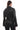 LYVENA Black Genuine Leather Belted Jacket