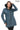 ALVEA BLUE Detachable Hood Genuine Lambskin Leather Coat with Double-Zip Closure