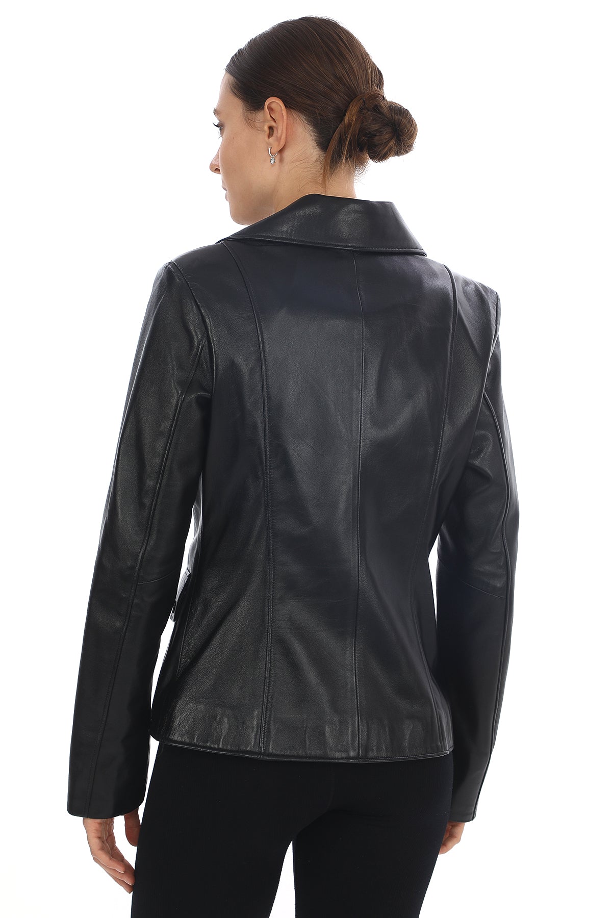 VÉLMORA NOIR – Black Leather Blazer Jacket