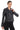 RAVEN JUMBO BLACK GRAINED LEATHER ASYMMETRICAL BIKER JACKET