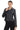 RAVEN JUMBO BLACK GRAINED LEATHER ASYMMETRICAL BIKER JACKET