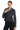 RAVEN JUMBO BLACK GRAINED LEATHER ASYMMETRICAL BIKER JACKET