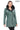 ALVEA MINT GREEN Detachable Hood Genuine Lambskin Leather Coat with Double-Zip Closure