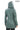 ALVEA MINT GREEN Detachable Hood Genuine Lambskin Leather Coat with Double-Zip Closure